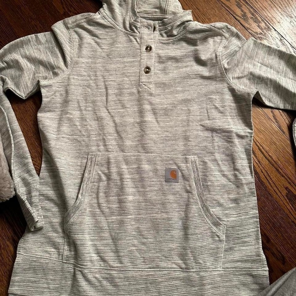 Grey Long Sleeve Hooded‎ Carhartt